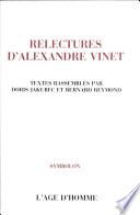 Relectures d'Alexandre Vinet