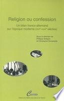 Religion ou confession