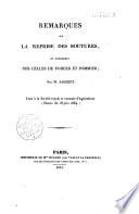 Remarques sur la reprise des boutures, et notamment sur celles de poirier et pommier