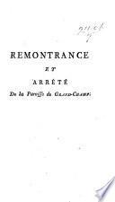 Remontrance (de M. A. J. G., procureur-fiscal de la jurisdiction du Rougeul, paroisse de Grand Champ, au Général de ladite paroisse) et arrêté (du même Général) de la paroisse de Grand-Champ. [On the importance of the Tiers-Etat.]