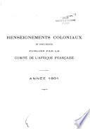 Renseignements coloniaux et documents