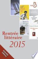 Rentrée littéraire extraits 2015 Belfond, domaine étranger