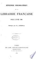 Répertoire Bibliographique de la Librairie Française