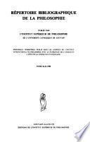 Répertoire bibliographique de la philosophie