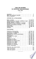 Répertoire bibliographique de la philosophie