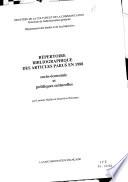 Répertoire bibliographique des articles parus en 1988