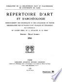 Répertoire d'art et d'archeologie