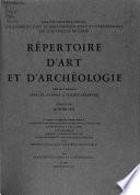 Répertoire d'art et d'archéologie