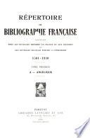 Répertoire de bibliographie française