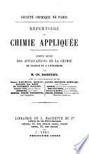 Répertoire de chimie appliquée
