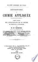 Répertoire de chimie appliquée