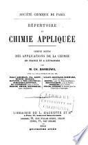 Répertoire de chimie pure