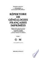 Répertoire de généalogies françaises imprimées