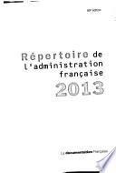 Répertoire de l'administration française 2013