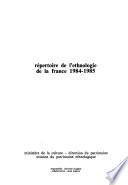 Répertoire de l'ethnologie de la France