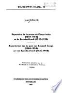 Répertoire de la presse du Congo belge (1884-1958) et du Ruanda-Urundi (1920-1958)