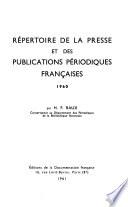 Répertoire de la presse et des publications périodiques françaises, 1960