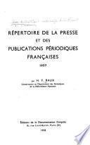 Répertoire de la presse et des publications périodiques françaises