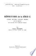 Répertoire de la série G