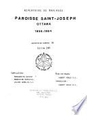 Répertoire de mariages, Paroisse Saint-Joseph, Ottawa, 1856-1984