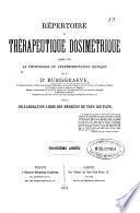Répertoire de thérapeutice dosimétrique