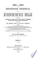Répertoire décennal de la jurisprudence belge