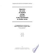 Répertoire des actes de baptême, mariage, sépulture et des recensements du Québec ancien: 1750-1765