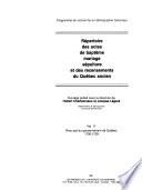 Répertoire des actes de baptême, mariage, sépulture et des recensements du Québec ancien