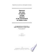 Répertoire des actes de baptême, mariage, sépulture et des recensements du Québec ancien