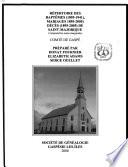 Répertoire des baptêmes (1895-1941), mariages (1895-2005), décès (1895-2005) de Saint-Majorique, comprend les notes marginales, comté de Gaspé