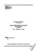 Répertoire des baptêmes de la paroisse Saint-Grégoire-le-Grand, diocèse de Nicolet, 1802-1993