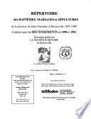 Répertoire des baptêmes, mariages et sépultures de la paroisse de Saint-Timothée d'Hérouxville, 1897-1999