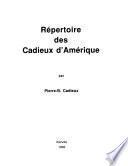 Répertoire des Cadieux d'Amérique