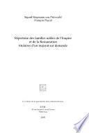 Répertoire des familles nobles de l'Empire et de la Restauration titulaires d'un majorat sur demande
