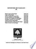 Répertoire des mariages de Berthel United de Shawinigan, 1900-1978 ...