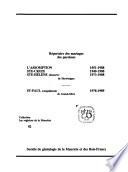 Répertoire des mariages des paroisses L'Assomption, 1951-1988, Ste-Croix, 1949-1988, Ste-Hélène (desserte), 1973-1988 de Shawinigan, St-Paul (complément), 1978-1989 de Grand-Mère