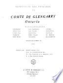 Répertoire des mariages du comté de Glengarry, Ontario
