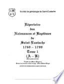 Répertoire des naissances et baptêmes de Saint-Eustache, 1769-1799