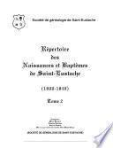 Répertoire des naissances et baptêmes de Saint-Eustache, 1800-1849