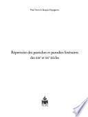 Répertoire des pastiches et parodies littéraires des XIXe et XXe siècles