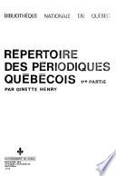 Répertoire des périodiques québécois