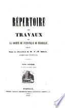 Répertoire des travaux de la Société de Statistique de Marseille