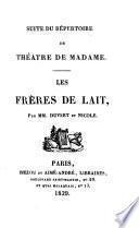 Répertoire du Théâtre de madame ...
