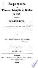 Repertoire du theatre francais a Berlin
