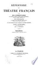 Répertoire du théâtre français: Premier ordre (2 v. )