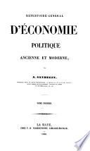 Répertoire Général D'Économie Politique Ancienne Et Moderne