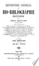 Répertoire général de bio-bibliographie bretonne: Dul-Fer. Fer-Fret