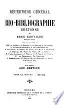 Répertoire général de bio-bibliographie bretonne