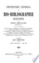 Répertoire général de bio-bibliographie bretonne