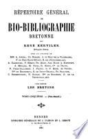 Répertoire général de bio-bibliographie bretonne